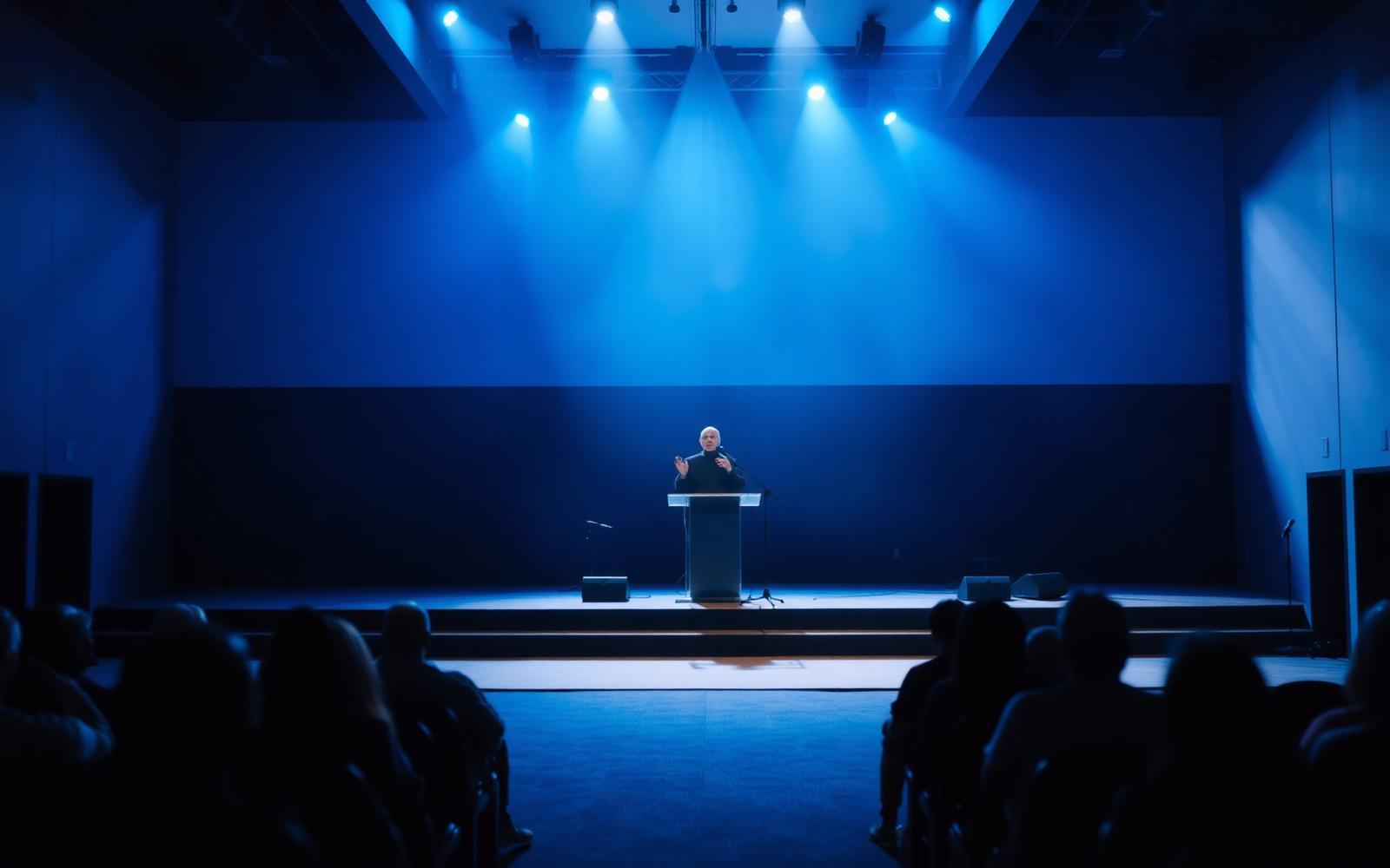 Pastor speaking on stage